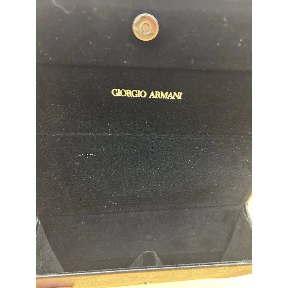 Giorgio Armani Eyeglass/ Sunglasses Case Black Snap‎ Closure Hard Shell